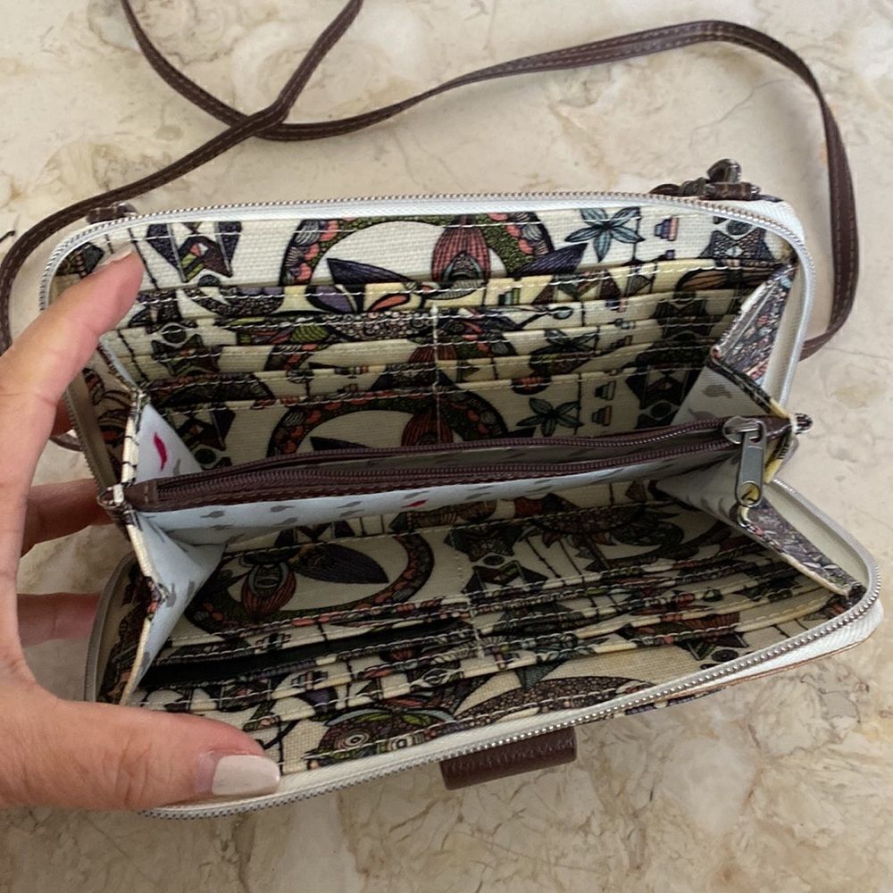 Sakroots Geometric Spirit Desert Owl Smartphone Crossbody Purse - Picture 10 of 16